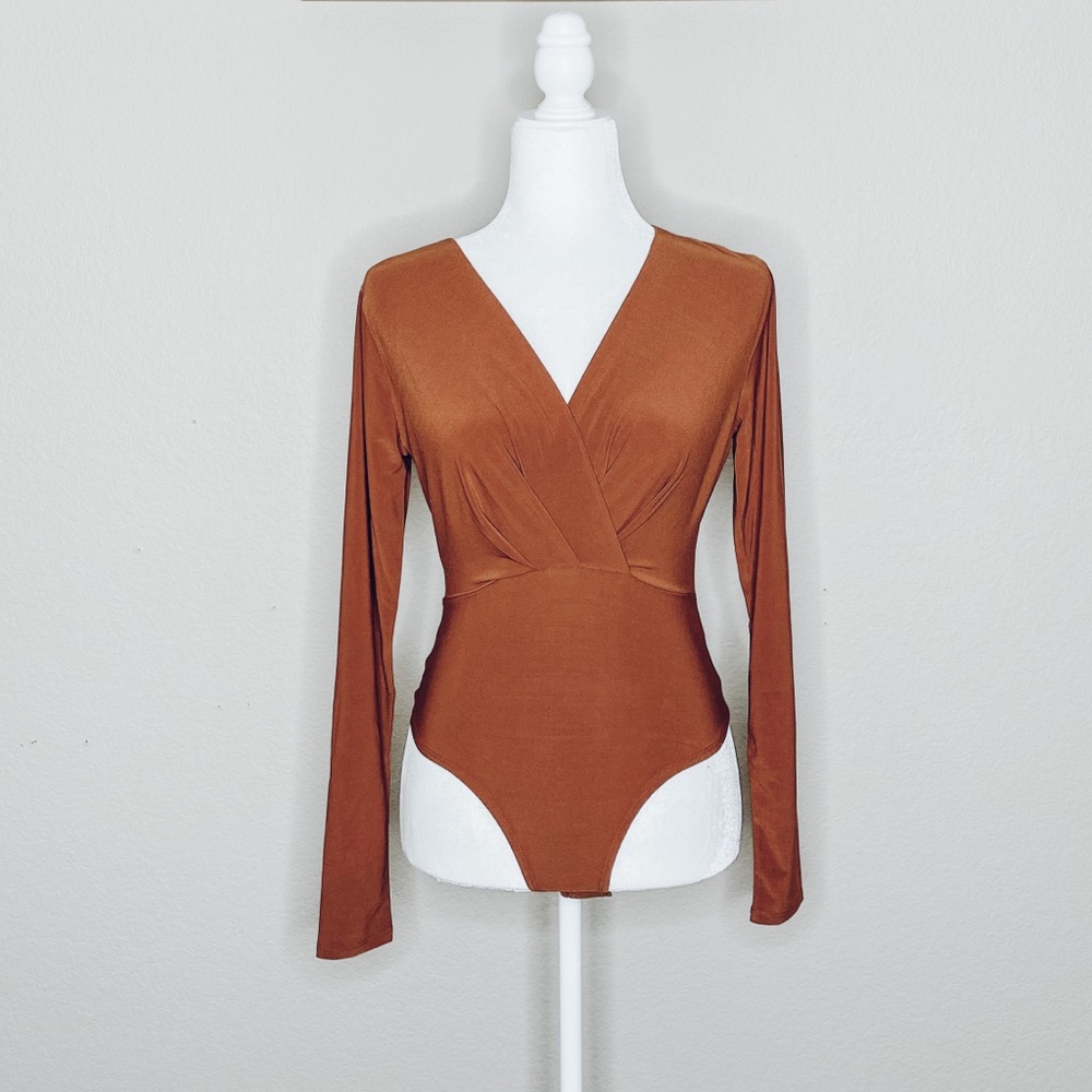 Camel long sleeve bodysuit